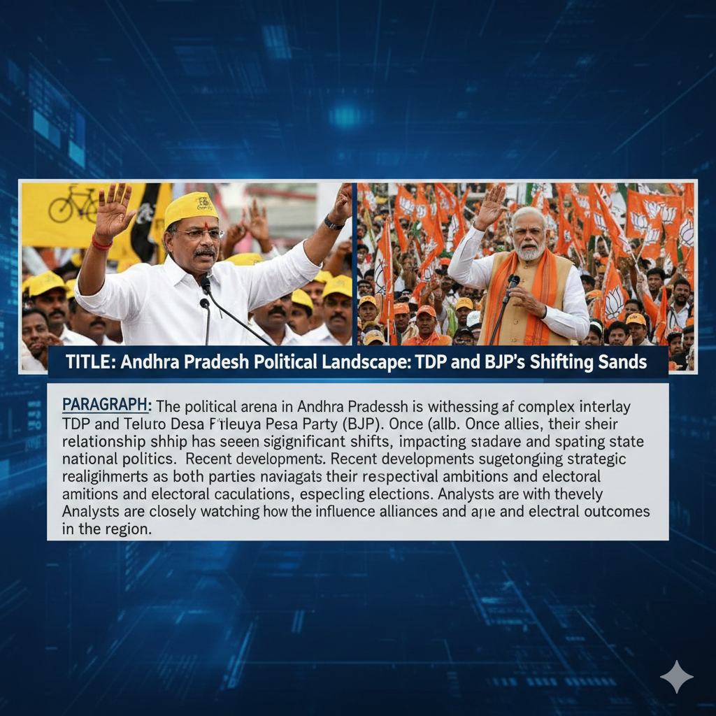 Andhra Pradesh Political Landscape: TDP and BJP's Shifting Sands gemini generated image tacmrwtacmrwtacm